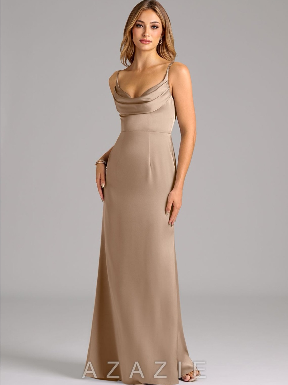 Azazie Taupe Dress